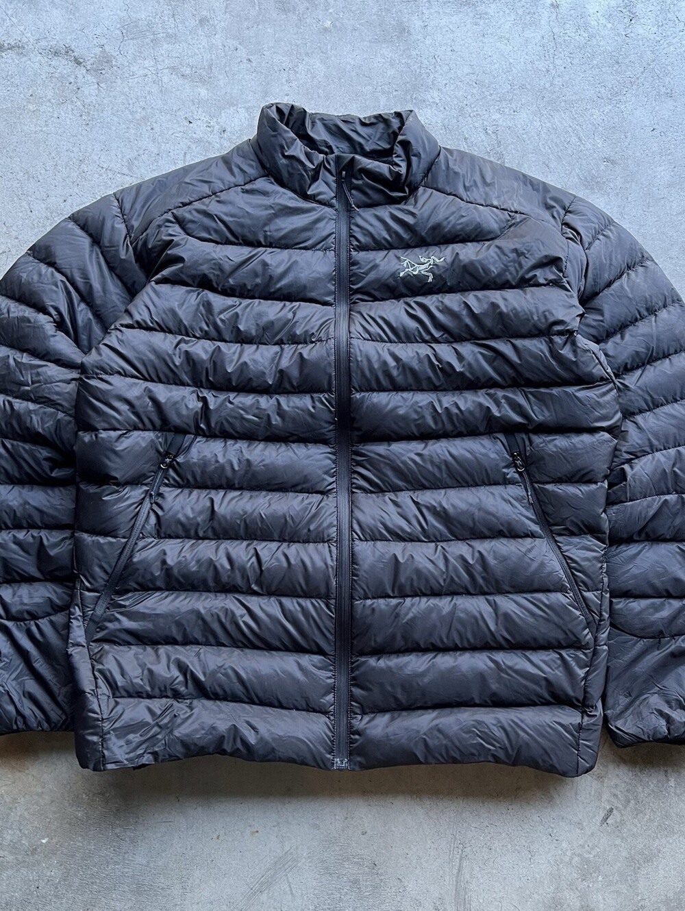 Arcteryx Men's Cerium LT Puffer Jacket Size Large Dark Gray Down Filled Black